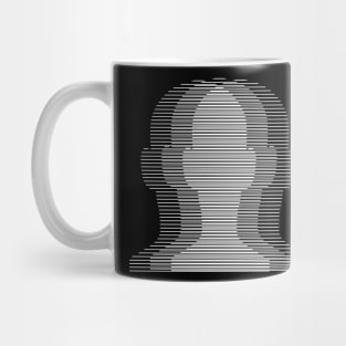 heads geometric lines Mug